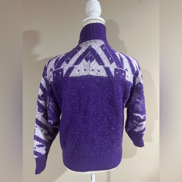 Vintage 80s white stag sweater size medium wool and acrylic - Picture 8 of 9